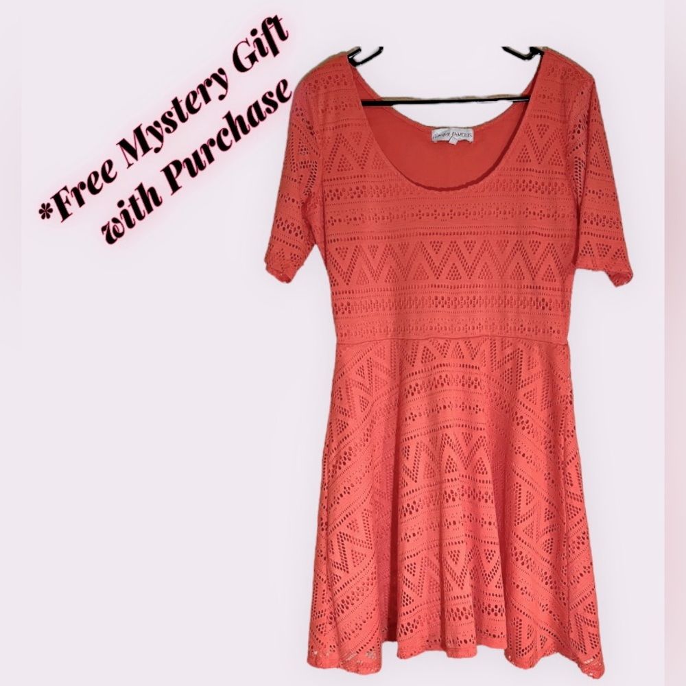 Almost Famous - Coral Dress - Size: XL
